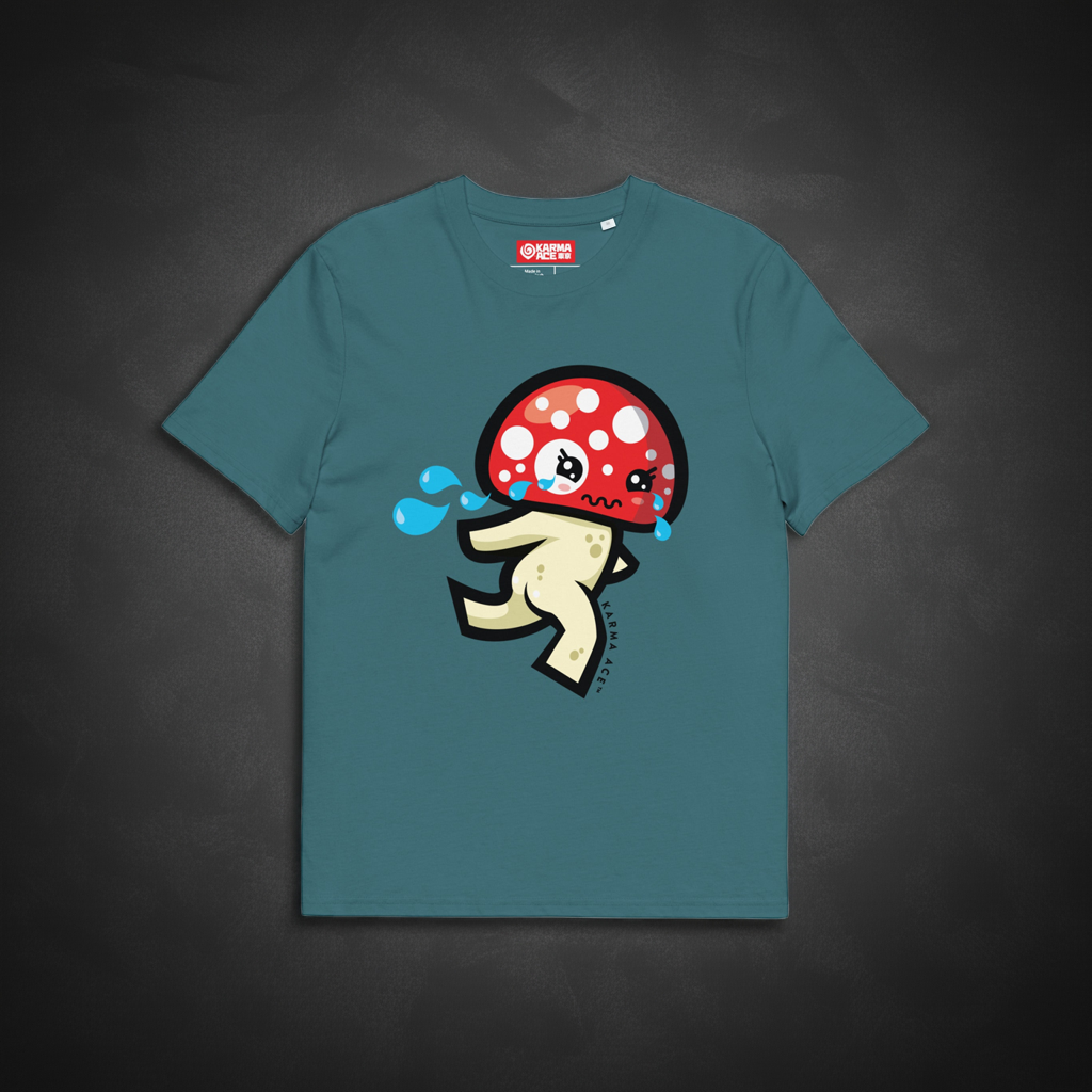 Karma Ace: Run Mushi-chan! Run! - Unisex organic cotton t-shirt