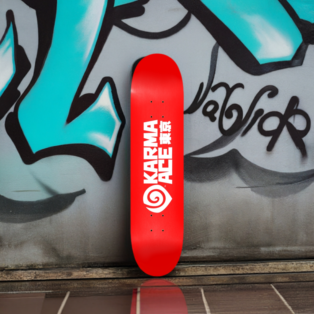 Karma Ace: Tokyo Logo Red - Custom Skateboard