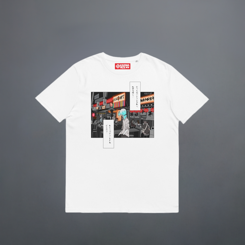Karma Ace: "The Old Days" by レモンソーダ - Unisex organic cotton t-shirt