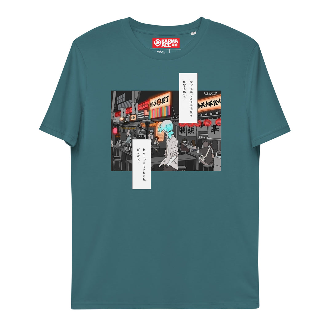 Karma Ace: "The Old Days" by レモンソーダ - Unisex organic cotton t-shirt