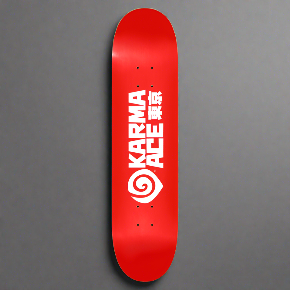 Karma Ace: Tokyo Logo Red - Custom Skateboard