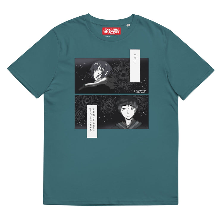 Karma Ace: "Hanabi Reunion" by レモンソーダ - Unisex organic cotton t-shirt - Karma Ace