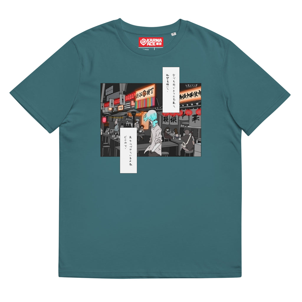 Karma Ace: "The Old Days" by レモンソーダ - Unisex organic cotton t-shirt