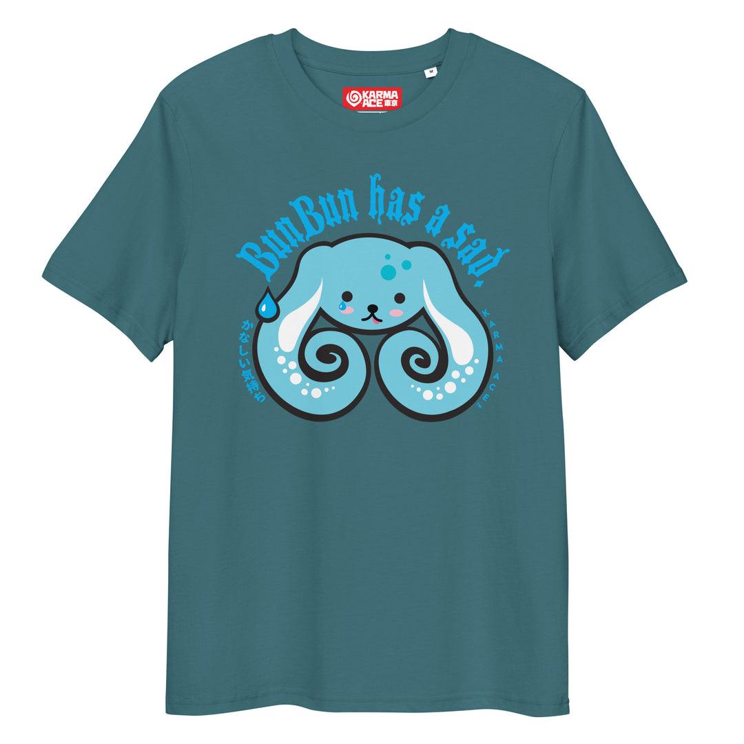 Karma Ace: BunBun Has-a-Sad - Unisex organic cotton t-shirt