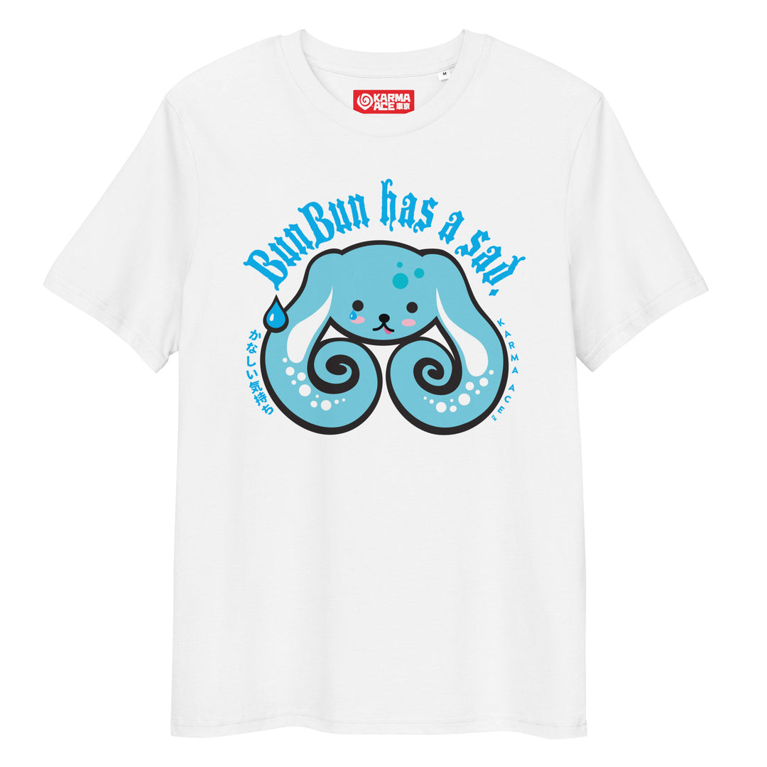 Karma Ace: BunBun Has-a-Sad - Unisex organic cotton t-shirt